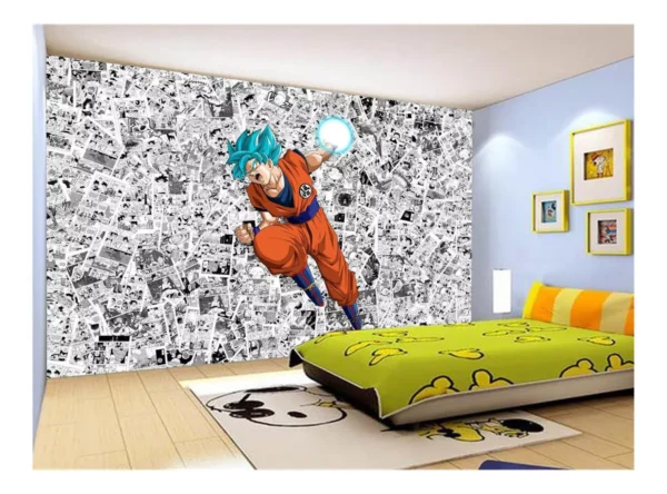 Papel De Parede Dragon Ball Goku Página Manga 7,5m² Dbz535