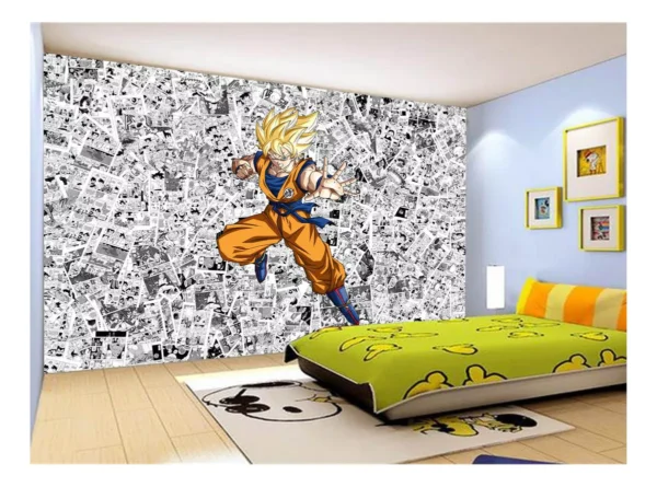 Papel De Parede Dragon Ball Goku Página Manga 7,5m² Dbz539