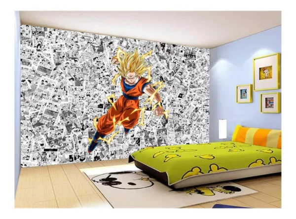 Papel De Parede Dragon Ball Goku Página Manga 7,5m² Dbz540