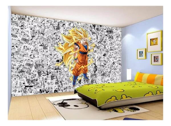 Papel De Parede Dragon Ball Goku Página Manga 7,5m² Dbz541