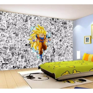 Papel De Parede Dragon Ball Goku Página Manga 7,5m² Dbz542