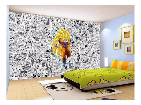 Papel De Parede Dragon Ball Goku Página Manga 7,5m² Dbz542