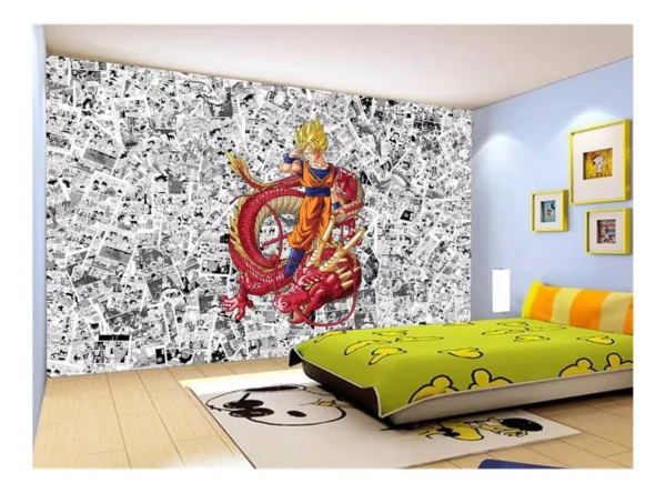 Papel De Parede Dragon Ball Goku Página Manga 7,5m² Dbz544