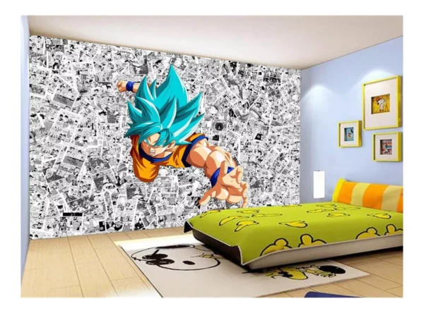 Papel De Parede Dragon Ball Goku Página Manga 7,5m² Dbz545