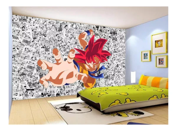 Papel De Parede Dragon Ball Goku Página Manga 7,5m² Dbz547