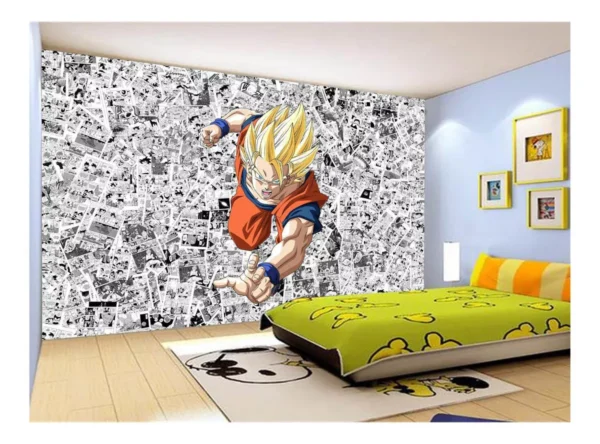 Papel De Parede Dragon Ball Goku Página Manga 7,5m² Dbz548