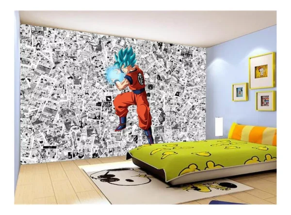 Papel De Parede Dragon Ball Goku Página Manga 7,5m² Dbz549