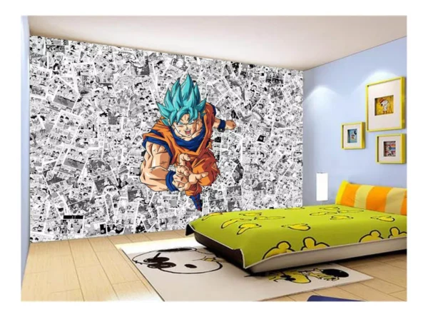 Papel De Parede Dragon Ball Goku Página Manga 7,5m² Dbz551