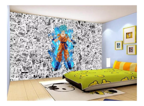 Papel De Parede Dragon Ball Goku Página Manga 7,5m² Dbz552