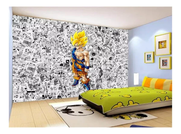 Papel De Parede Dragon Ball Goku Página Manga 7,5m² Dbz554