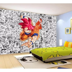 Papel De Parede Dragon Ball Goku Página Manga 7,5m² Dbz555