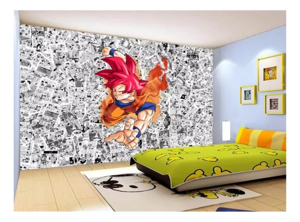 Papel De Parede Dragon Ball Goku Página Manga 7,5m² Dbz555