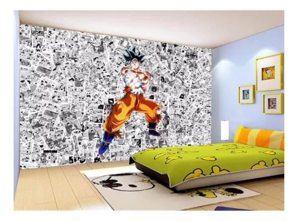 Papel De Parede Dragon Ball Goku Página Manga 7,5m² Dbz556