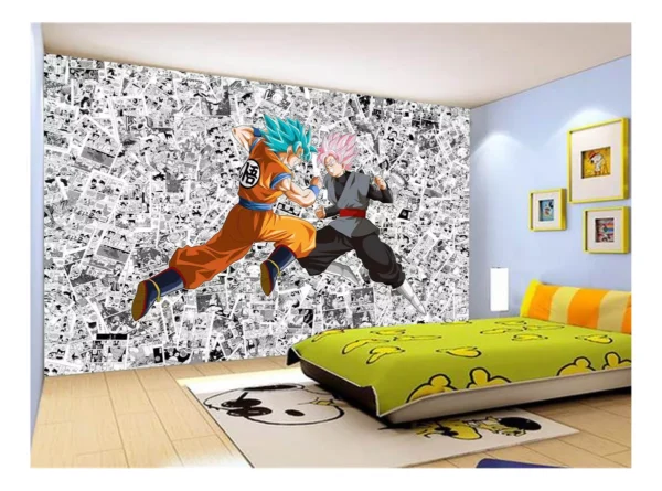 Papel De Parede Dragon Ball Goku Página Manga 7,5m² Dbz557