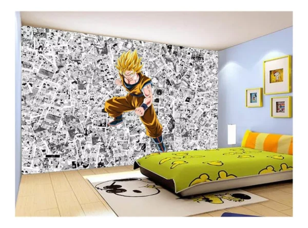 Papel De Parede Dragon Ball Goku Página Manga 7,5m² Dbz568