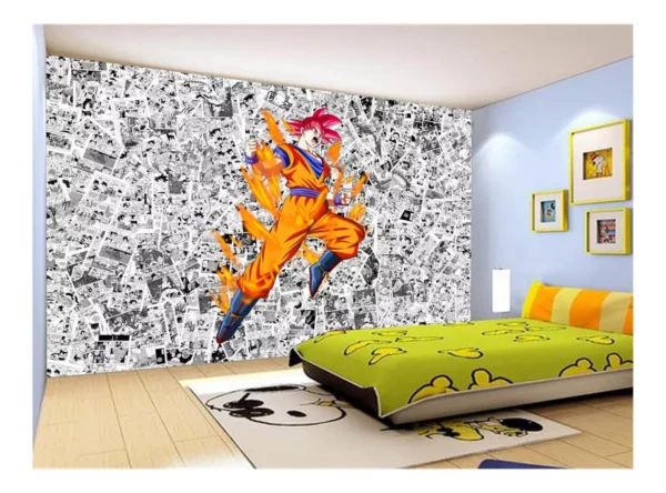 Papel De Parede Dragon Ball Goku Página Manga 7,5m² Dbz569