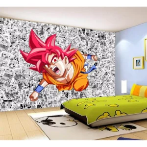 Papel De Parede Dragon Ball Goku Página Manga 7,5m² Dbz571