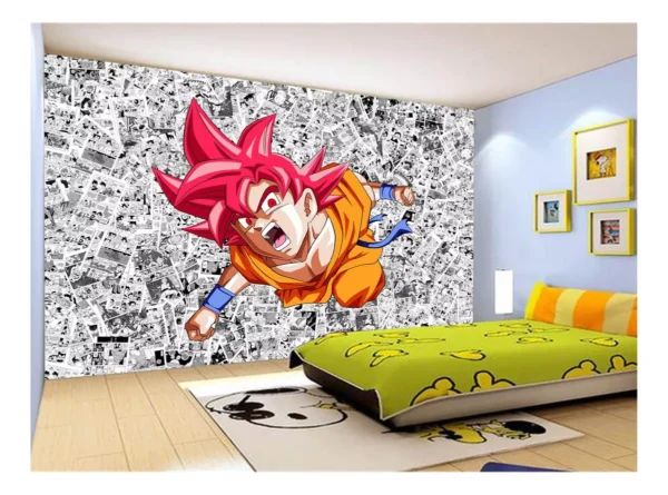 Papel De Parede Dragon Ball Goku Página Manga 7,5m² Dbz571