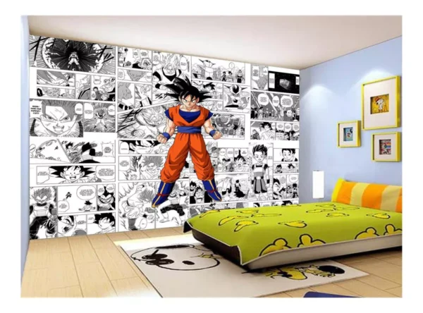 Papel De Parede Dragon Ball Goku Página Manga 7,5m² Dbz625