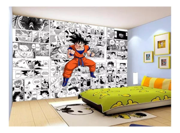 Papel De Parede Dragon Ball Goku Página Manga 7,5m² Dbz626