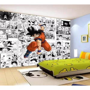 Papel De Parede Dragon Ball Goku Página Manga 7,5m² Dbz627