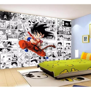 Papel De Parede Dragon Ball Goku Página Manga 7,5m² Dbz628