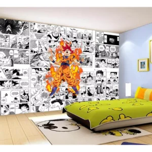 Papel De Parede Dragon Ball Goku Página Manga 7,5m² Dbz629