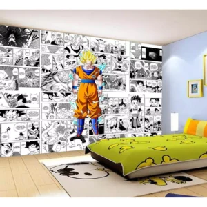 Papel De Parede Dragon Ball Goku Página Manga 7,5m² Dbz630