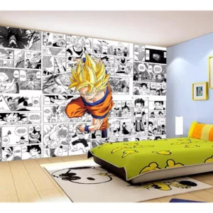 Papel De Parede Dragon Ball Goku Página Manga 7,5m² Dbz631