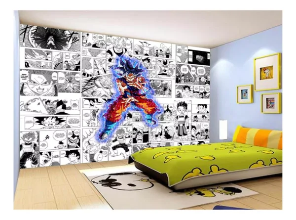 Papel De Parede Dragon Ball Goku Página Manga 7,5m² Dbz632