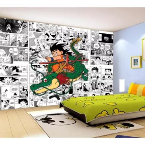 Papel De Parede Dragon Ball Goku Página Manga 7,5m² Dbz633