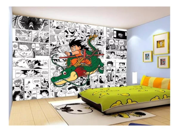 Papel De Parede Dragon Ball Goku Página Manga 7,5m² Dbz633