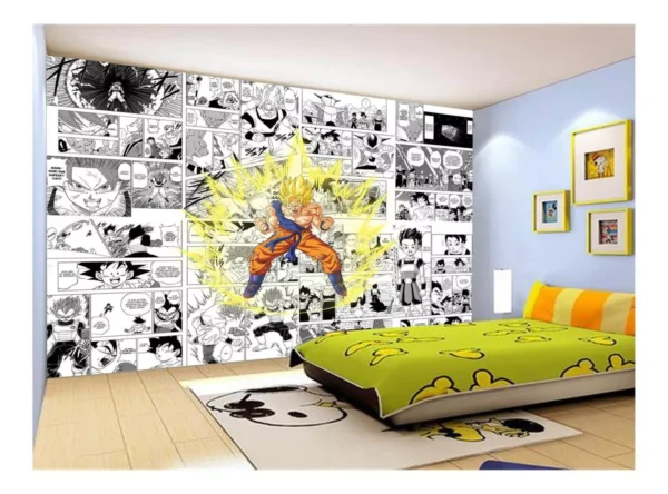 Papel De Parede Dragon Ball Goku Página Manga 7,5m² Dbz634