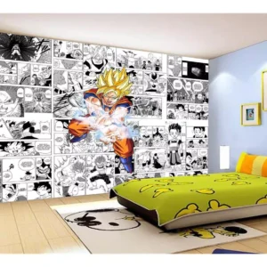 Papel De Parede Dragon Ball Goku Página Manga 7,5m² Dbz635