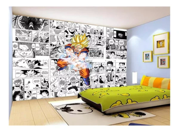 Papel De Parede Dragon Ball Goku Página Manga 7,5m² Dbz635