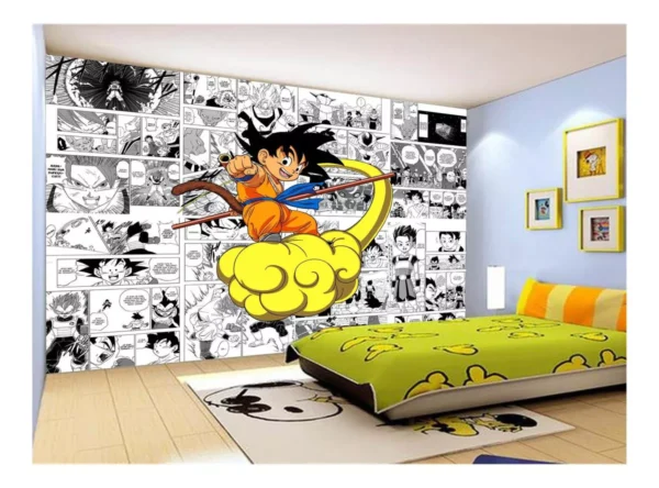 Papel De Parede Dragon Ball Goku Página Manga 7,5m² Dbz636