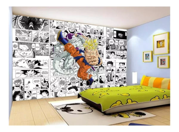 Papel De Parede Dragon Ball Goku Página Manga 7,5m² Dbz637