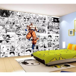 Papel De Parede Dragon Ball Goku Página Manga 7,5m² Dbz638