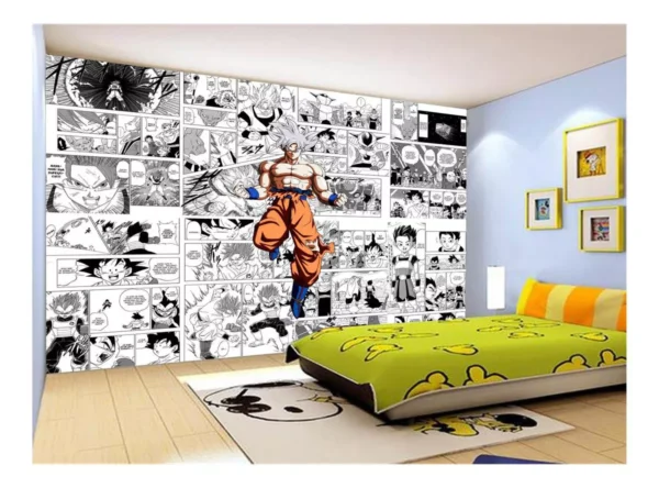 Papel De Parede Dragon Ball Goku Página Manga 7,5m² Dbz638