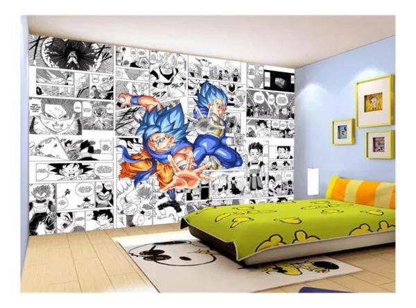 Papel De Parede Dragon Ball Goku Página Manga 7,5m² Dbz639