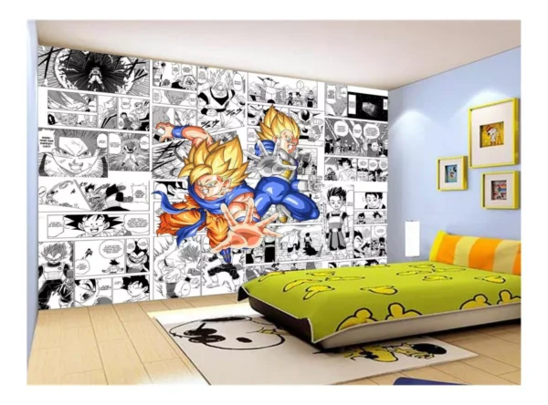 Papel De Parede Dragon Ball Goku Página Manga 7,5m² Dbz640