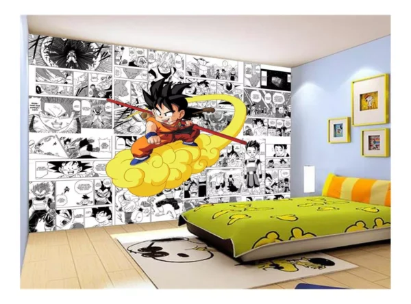 Papel De Parede Dragon Ball Goku Página Manga 7,5m² Dbz641