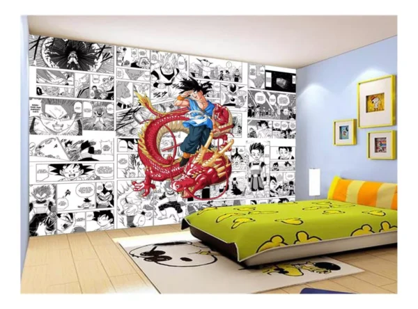 Papel De Parede Dragon Ball Goku Página Manga 7,5m² Dbz642