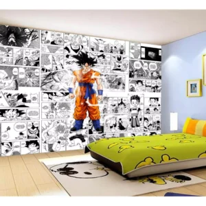 Papel De Parede Dragon Ball Goku Página Manga 7,5m² Dbz643