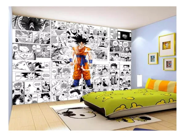 Papel De Parede Dragon Ball Goku Página Manga 7,5m² Dbz643