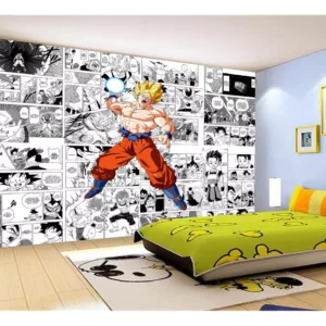 Papel De Parede Dragon Ball Goku Página Manga 7,5m² Dbz644