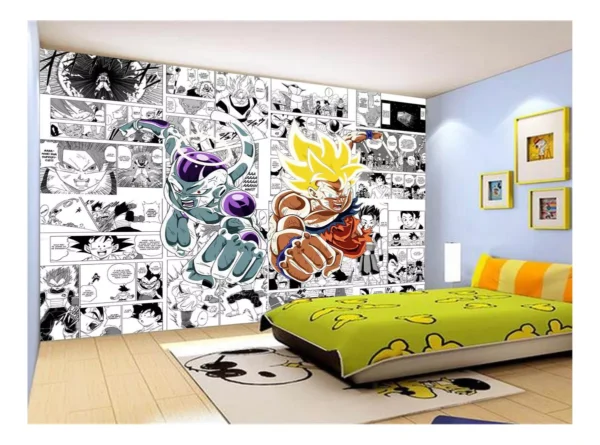 Papel De Parede Dragon Ball Goku Página Manga 7,5m² Dbz645