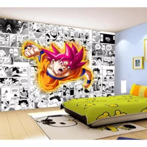 Papel De Parede Dragon Ball Goku Página Manga 7,5m² Dbz646