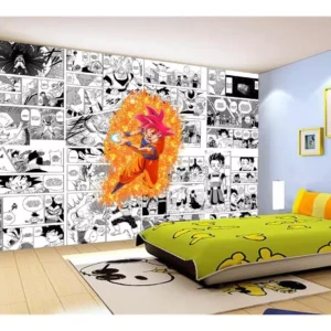 Papel De Parede Dragon Ball Goku Página Manga 7,5m² Dbz647