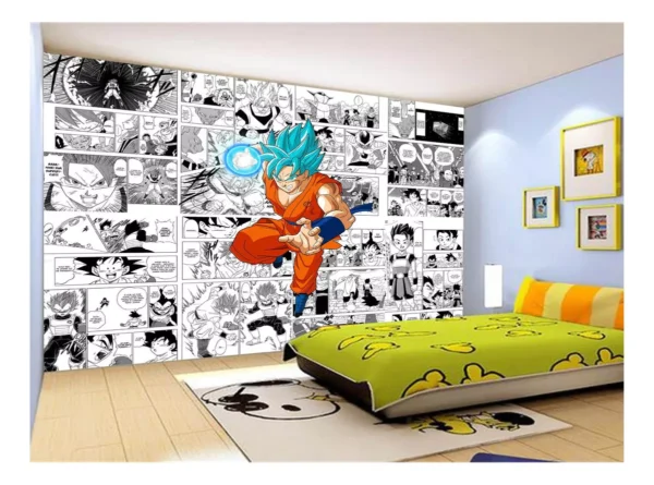 Papel De Parede Dragon Ball Goku Página Manga 7,5m² Dbz648